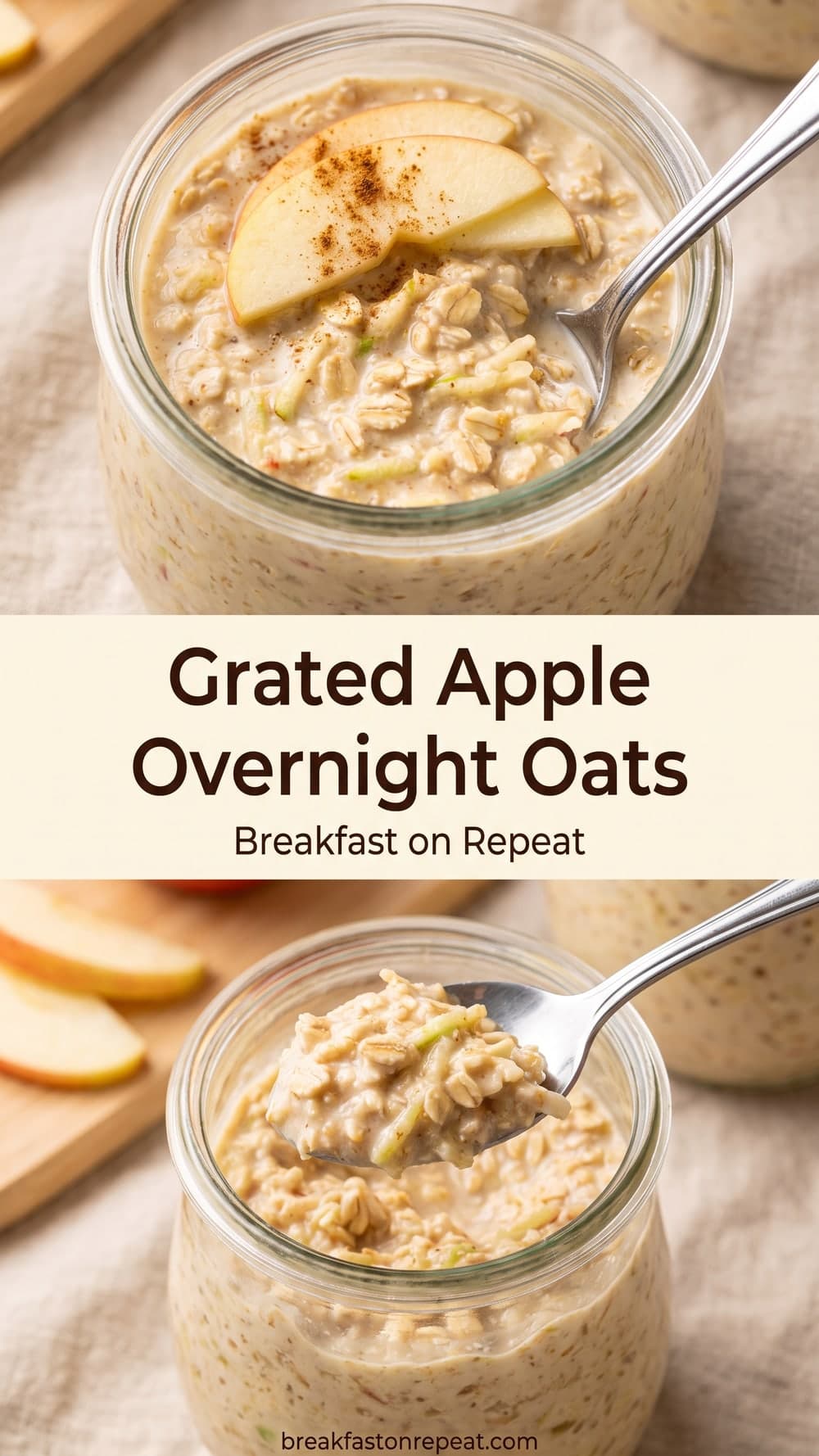 Grated Apple Overnight Oats