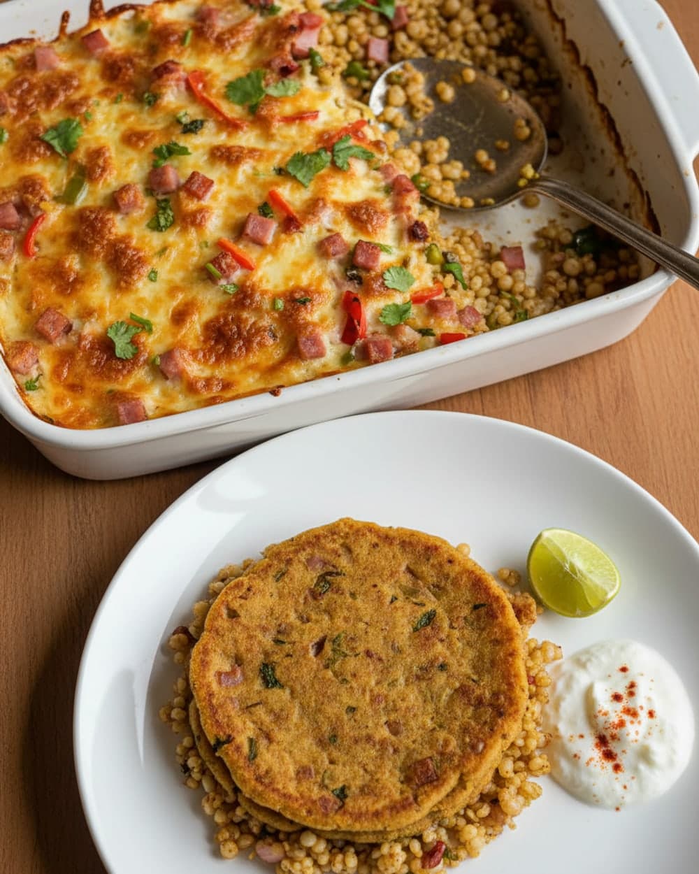 Sabudana Khichdi and Thalipeeth