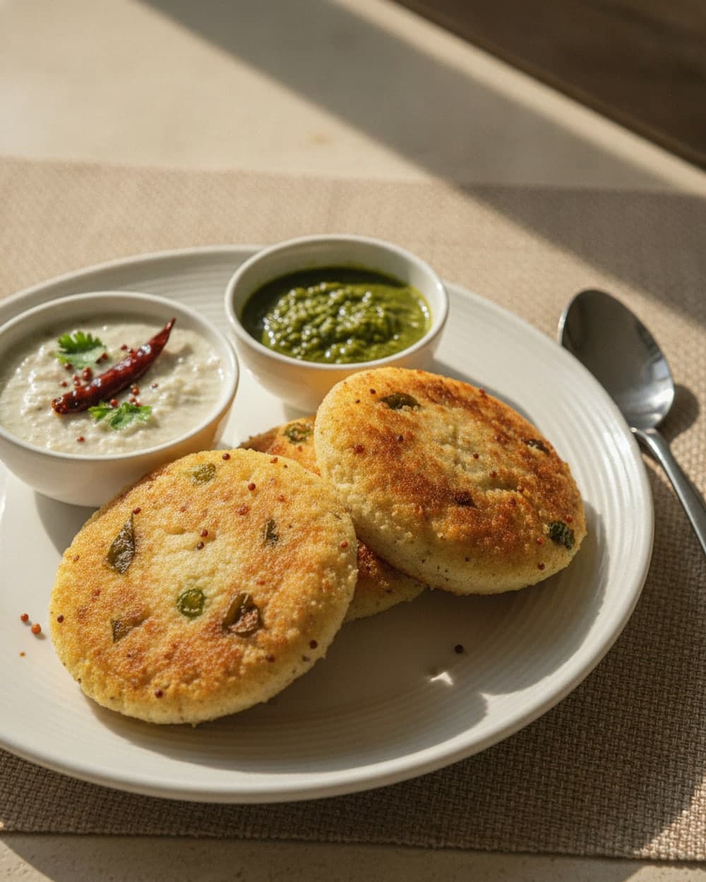 Rava Idli and Chutney