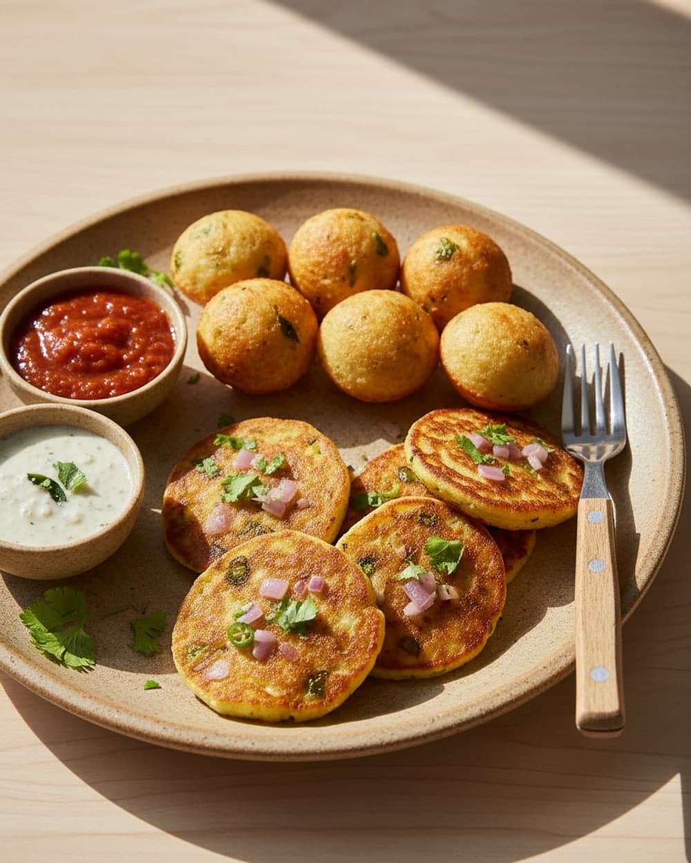 Uttapam and Paniyaram Bites