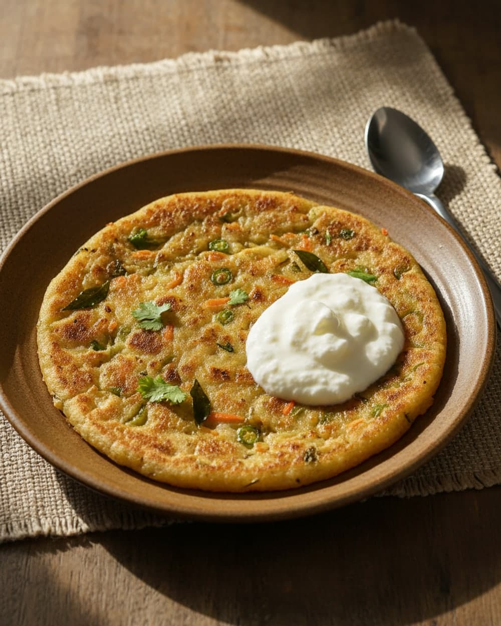Akki Rotti With Yogurt
