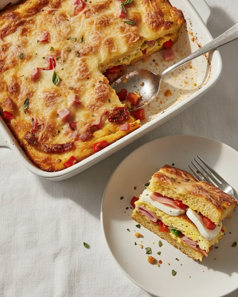 Tomato Egg Mozzarella Focaccia Sandwiches