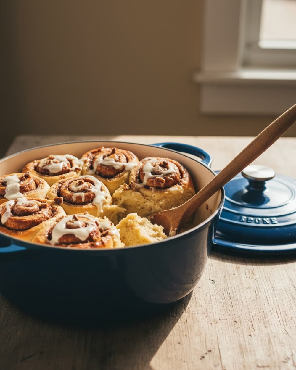 Dutch Oven Cinnamon Rolls