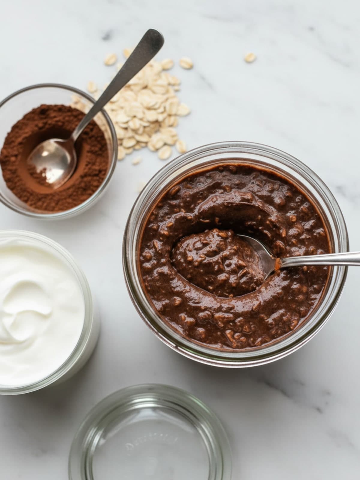 Chocolate Overnight Oats That Taste Like Pudding: Cook or chill to the center cue