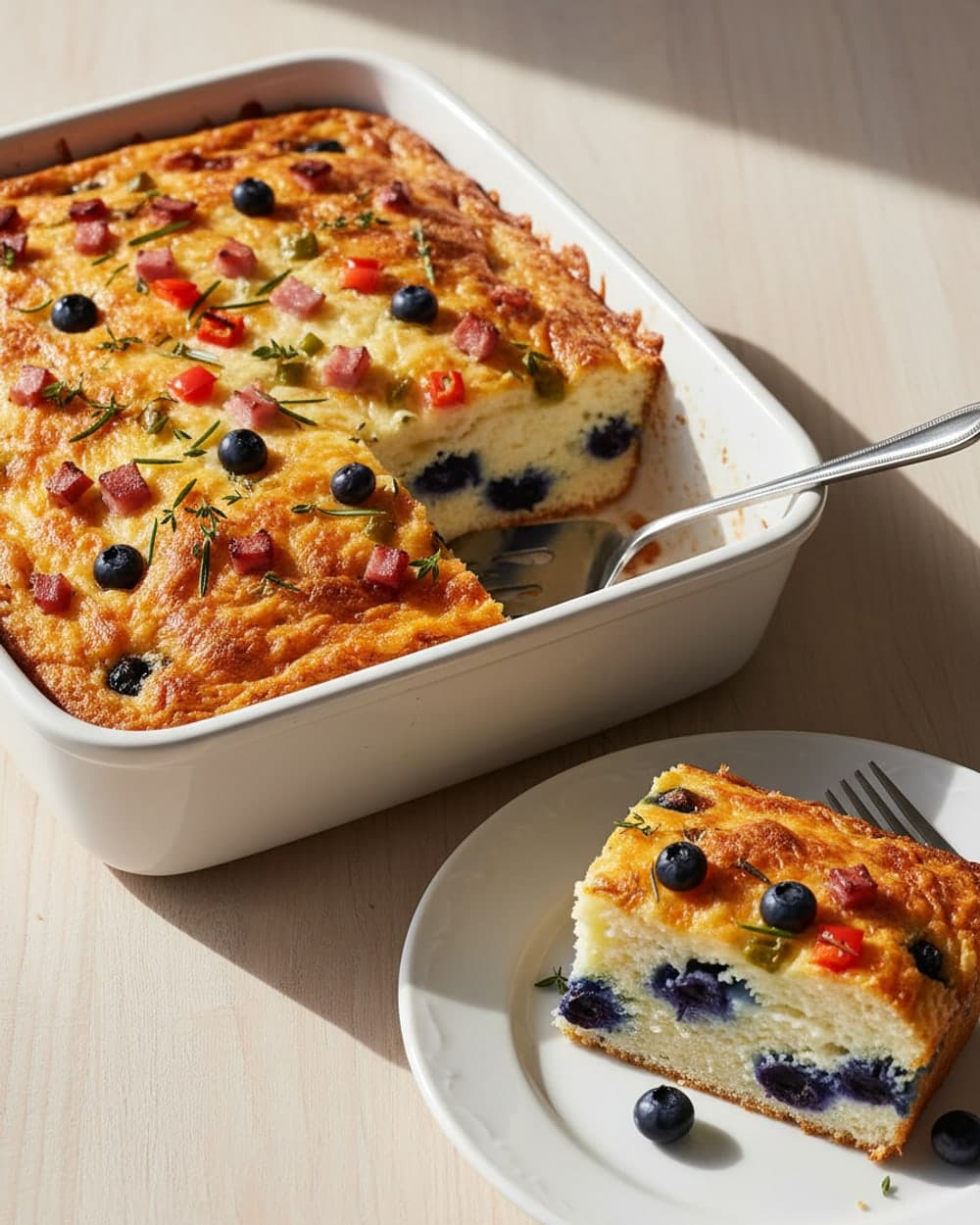 Blueberry Angel Food Loaf