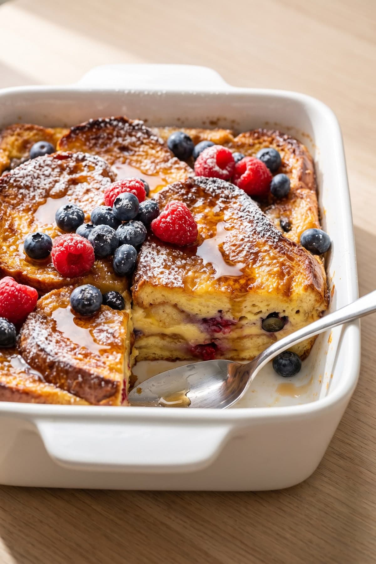 French Toast Bake Overnight ready to serve