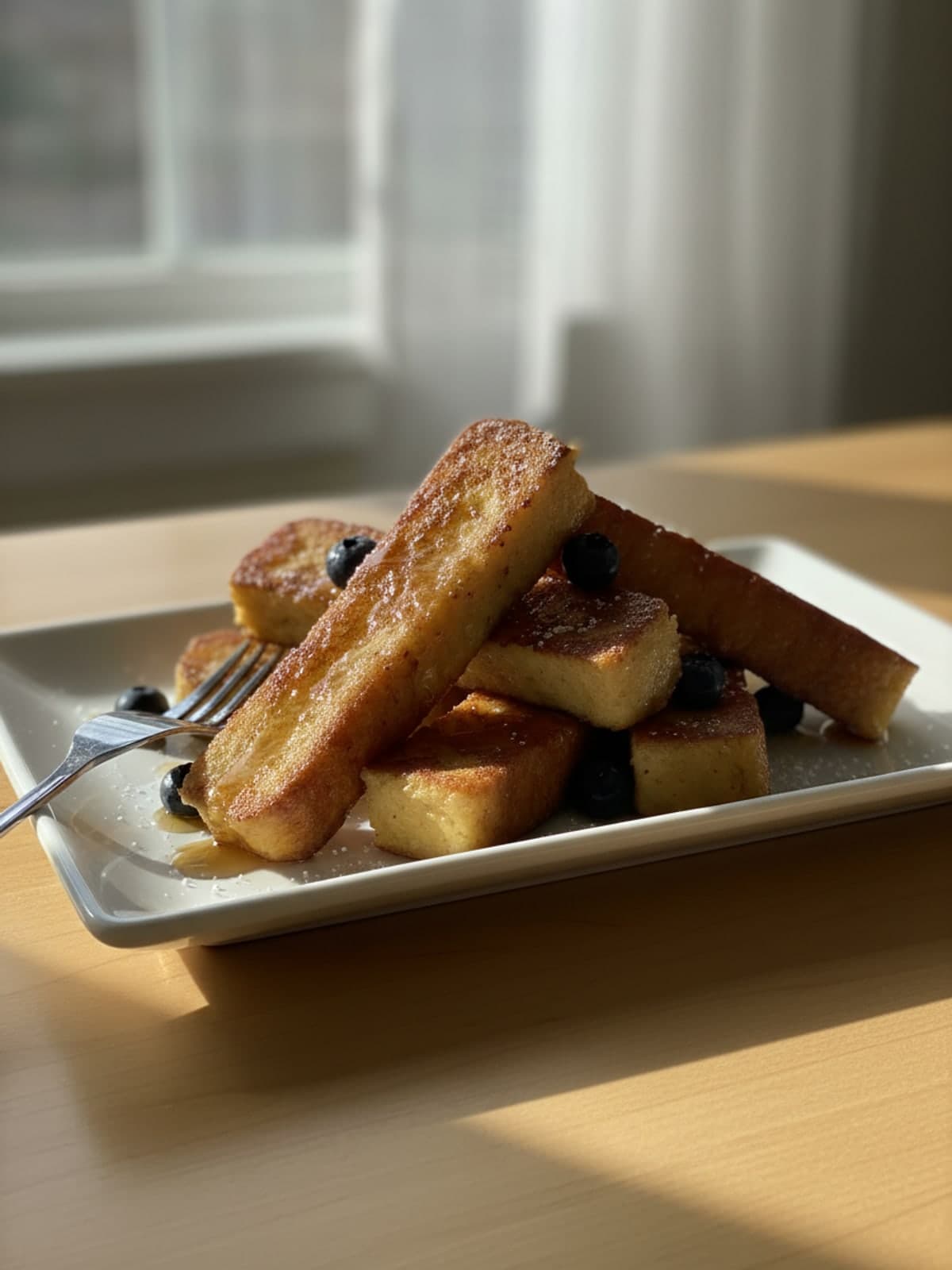 French Toast Sticks for the Freezer: Cut the bread