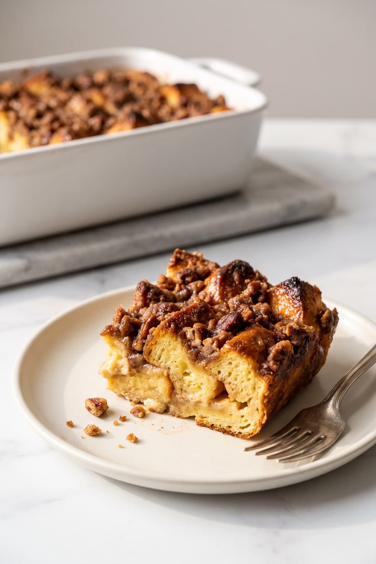 French Toast Casserole Built the Night Before ready to serve
