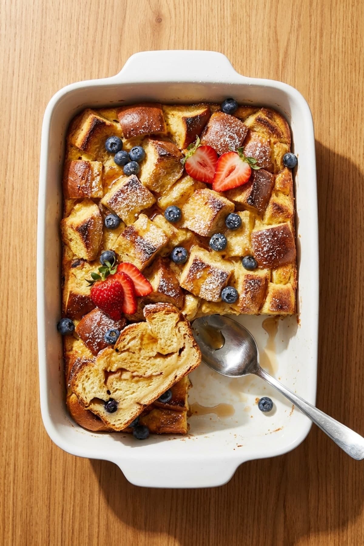French Toast Casserole Built the Night Before