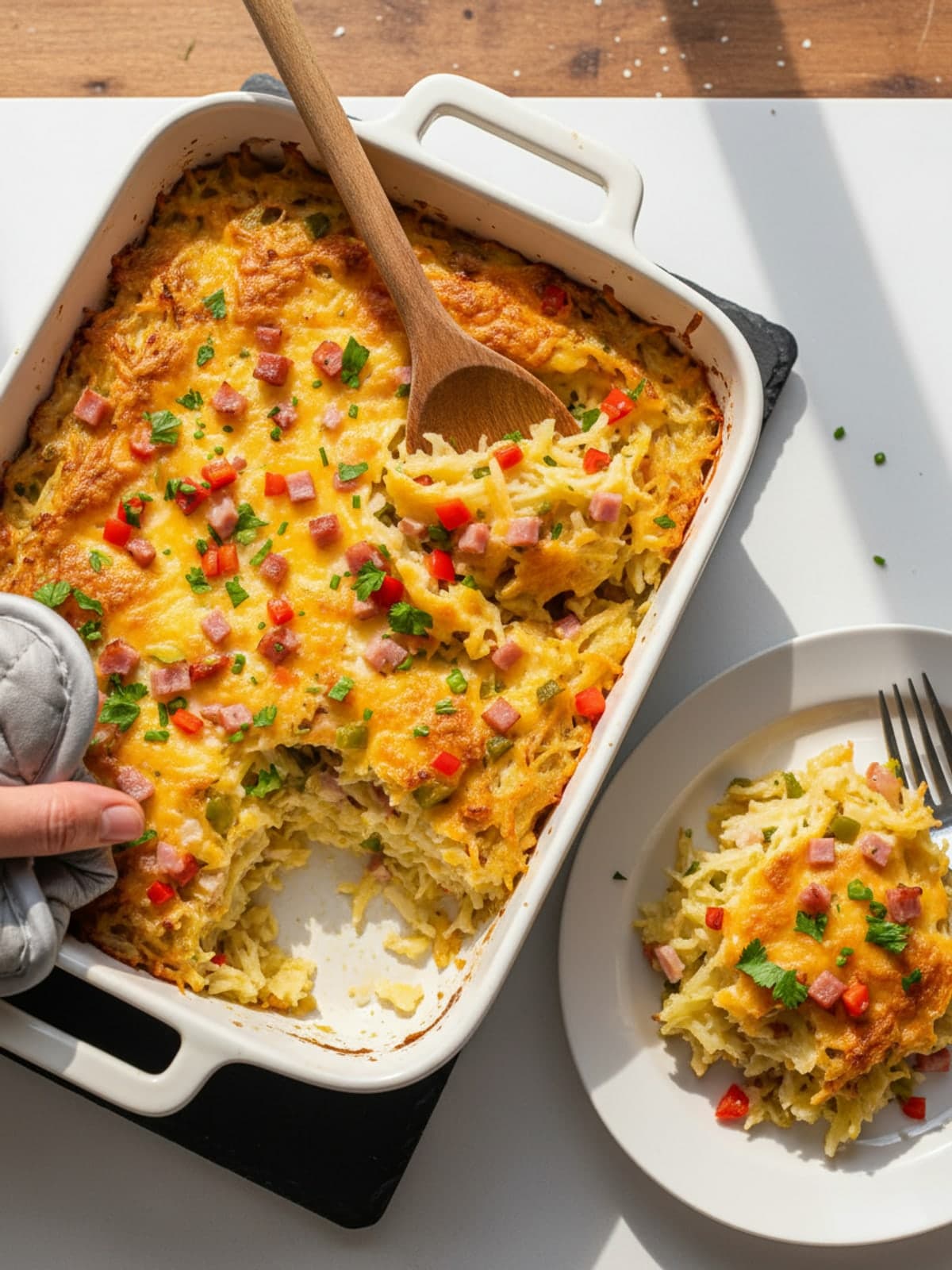 Hash Brown Casserole Breakfast Without Canned Soup: Heat the oven