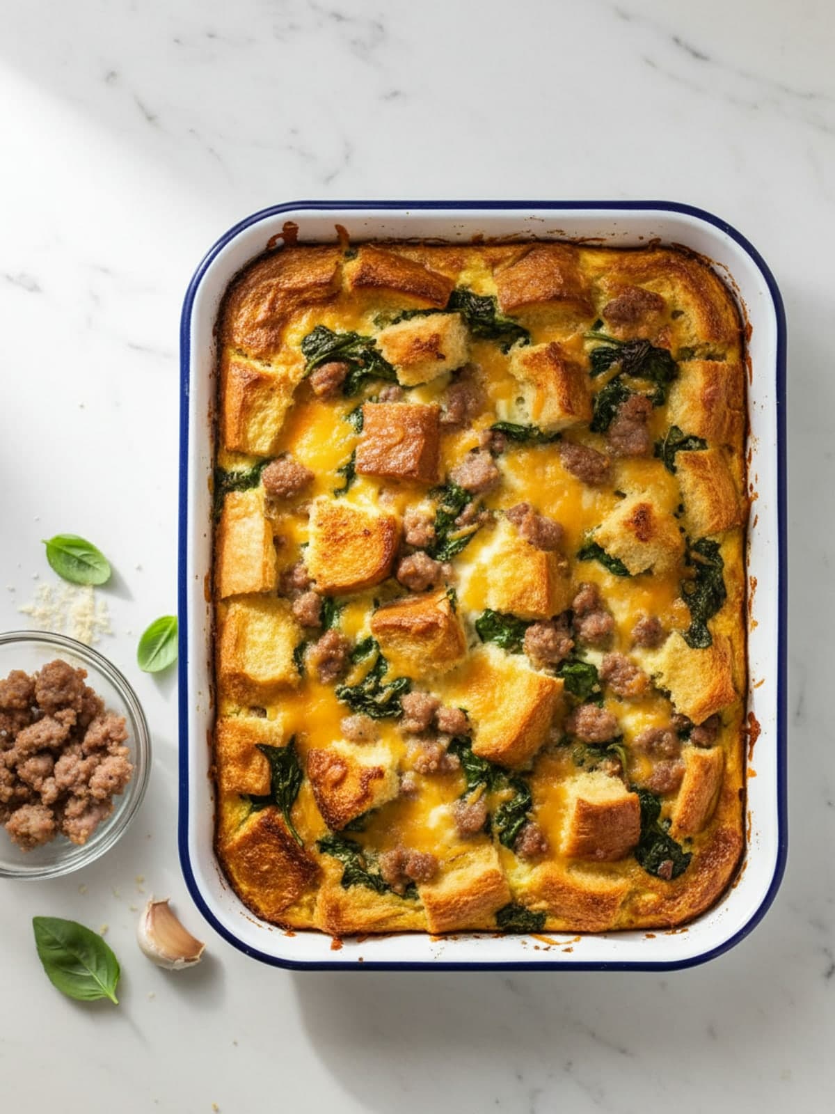 Overnight Breakfast Casserole You Bake Straight From Cold: Check texture and portion