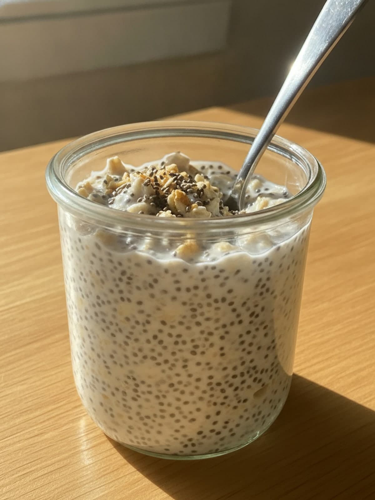 Overnight Oats With Chia Seeds That Set Thick: Chill until set