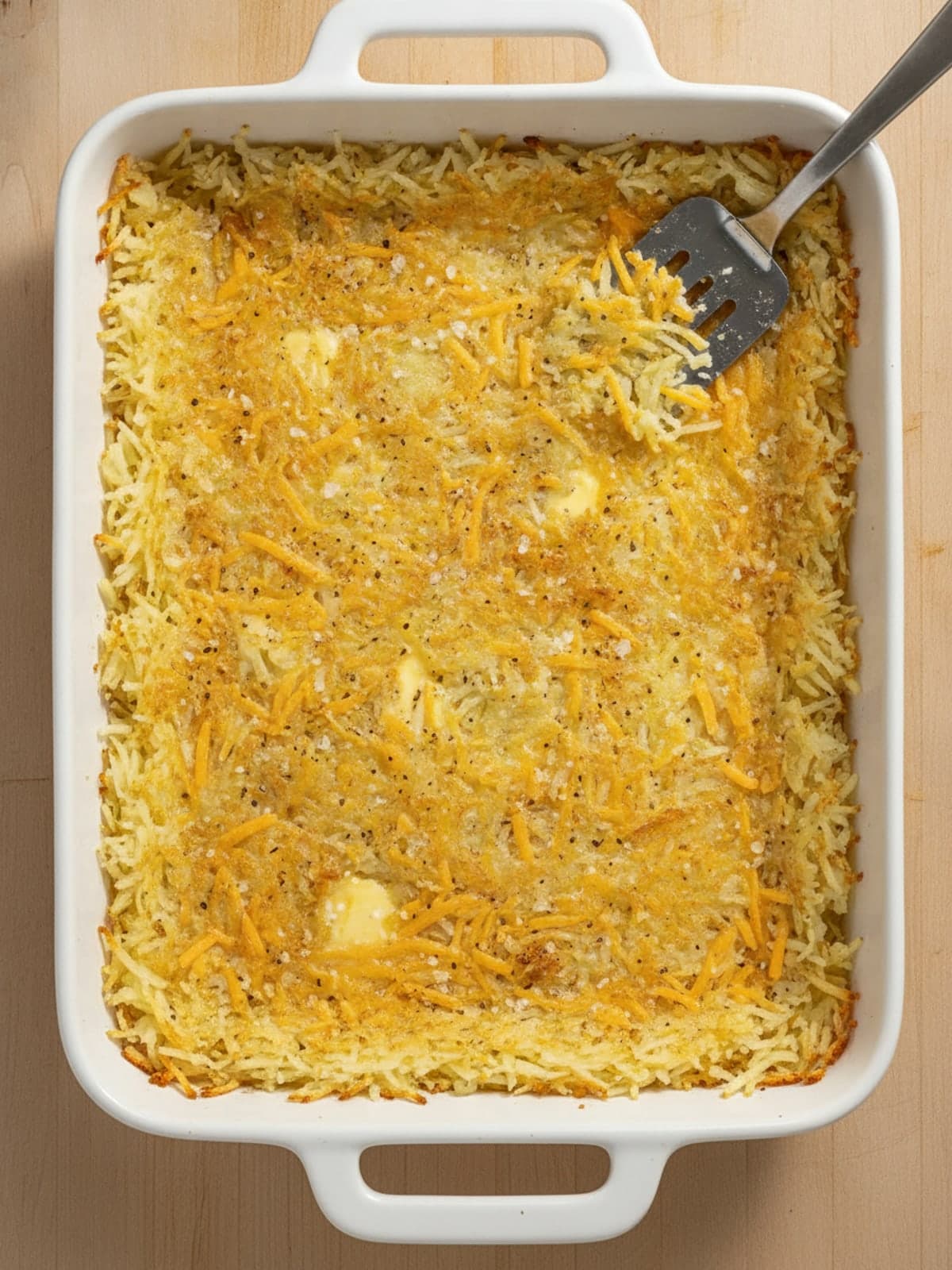 Sausage Breakfast Casserole With a Firm Hash Brown Base: Start the base