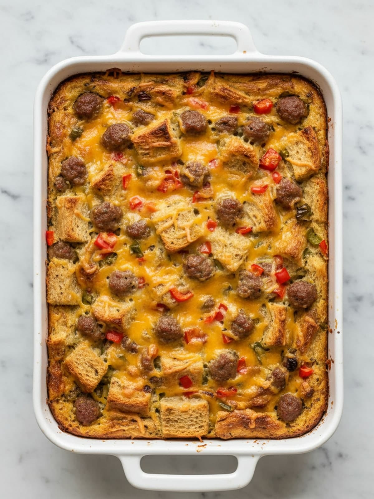 Sausage Breakfast Casserole Without a Soggy Middle: Cook or chill to the center cue