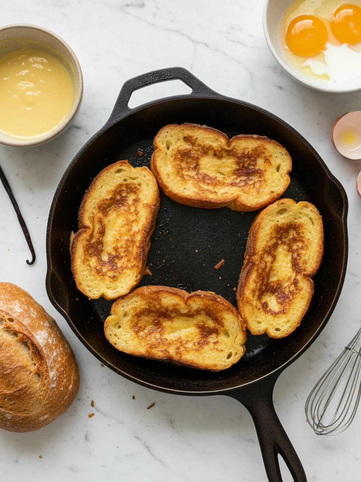 Sourdough French Toast With the Tang Still There: Cook or chill to the center cue