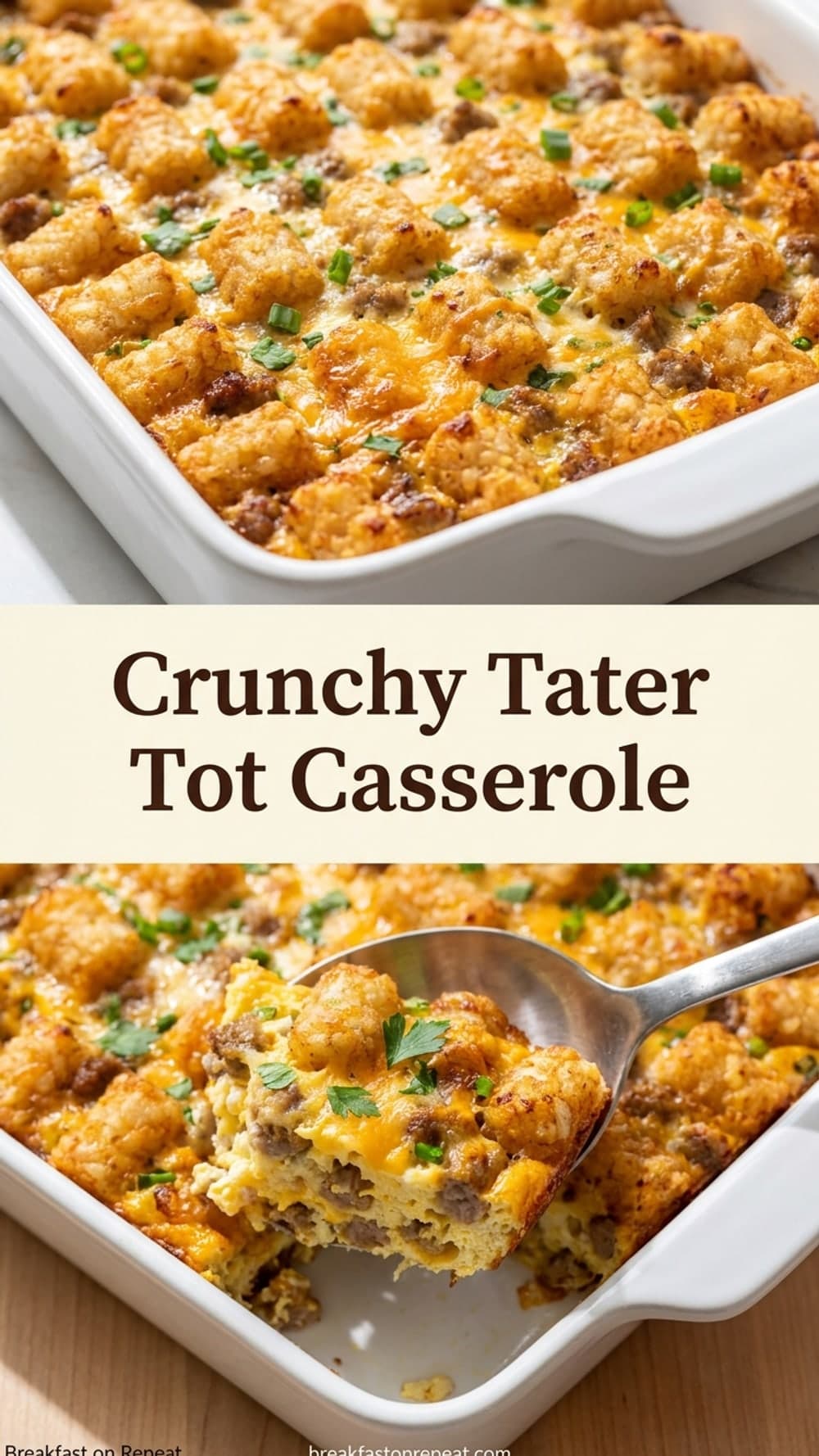 Crunchy Tater Tot Casserole