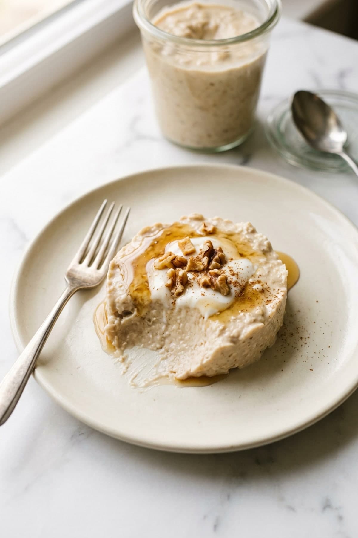 Blended Overnight Oats With No Chewy Bits ready to serve