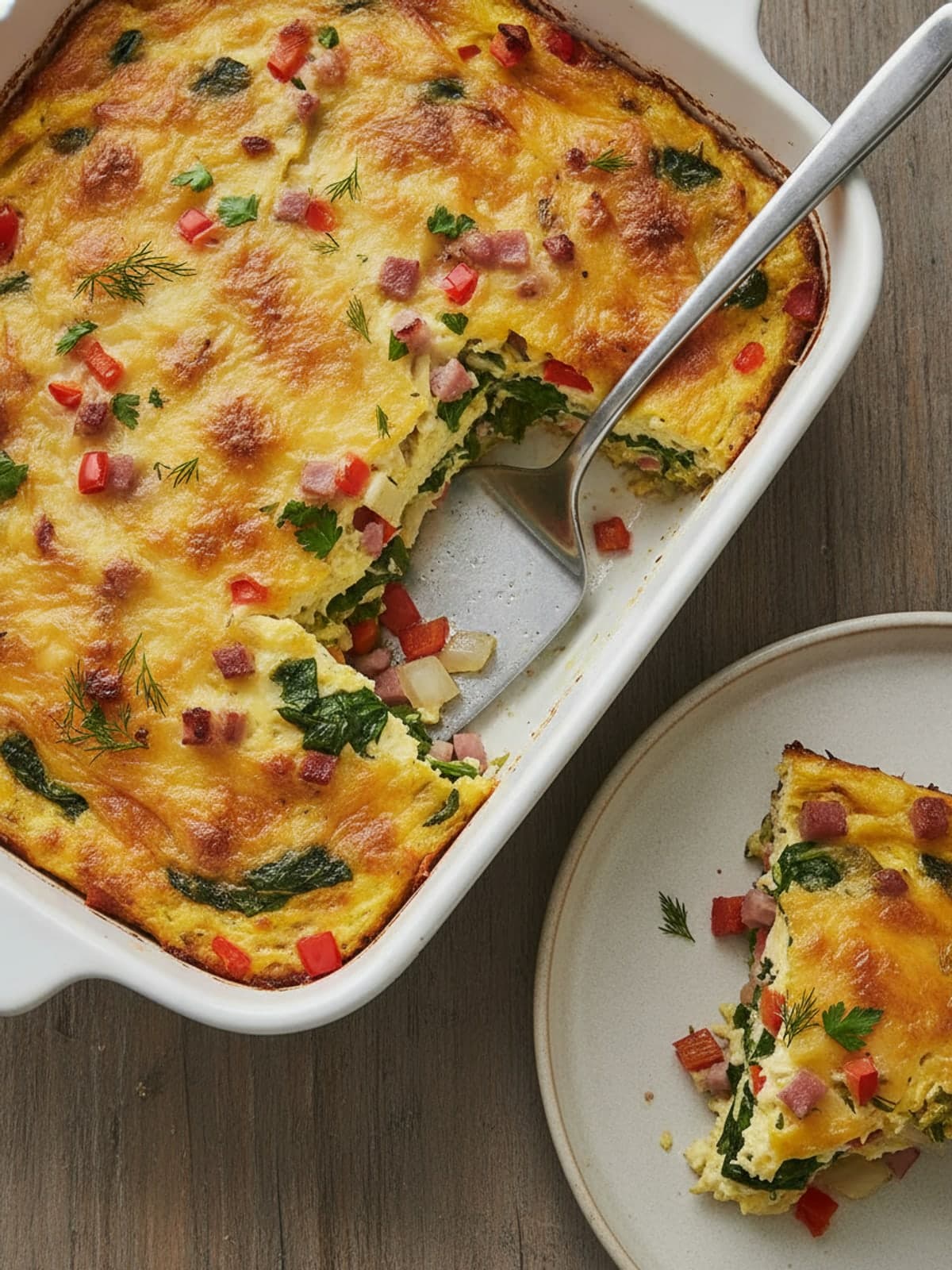 Breakfast Egg Casserole With No Bread: Soften vegetables