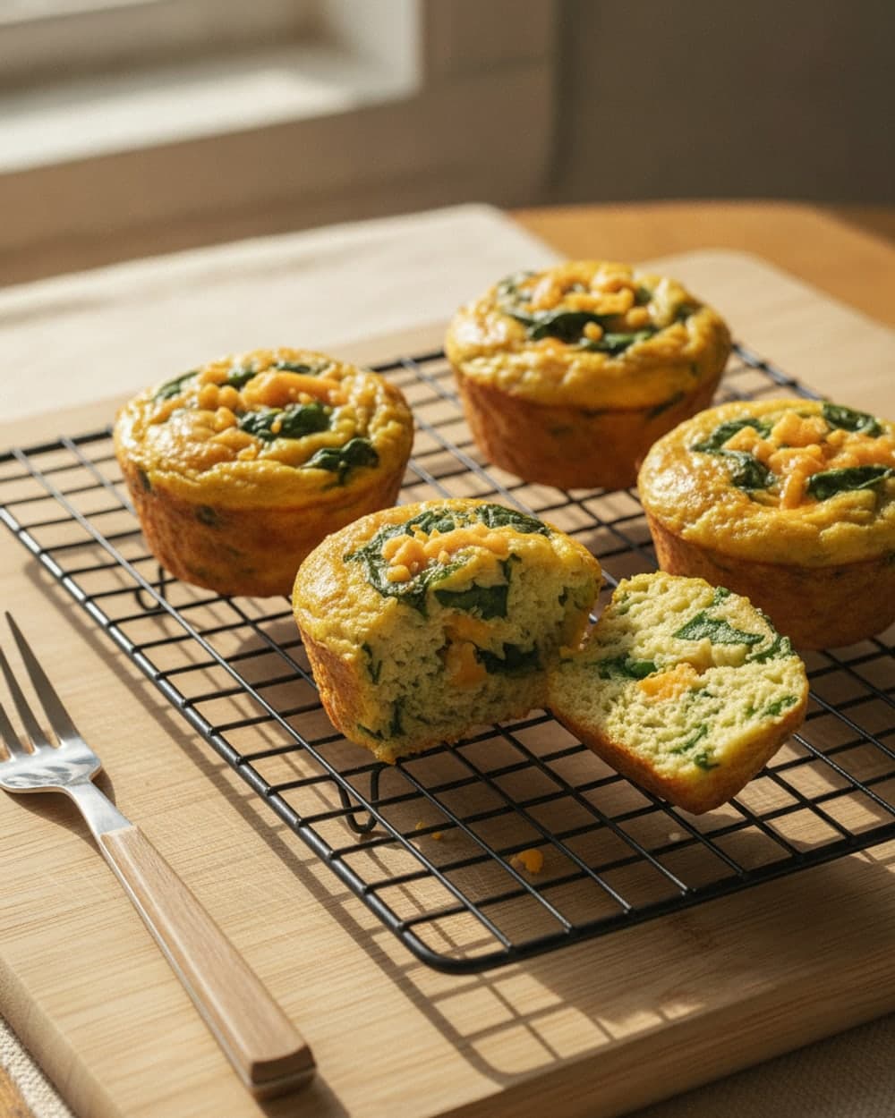 Cheddar Spinach Egg Muffins
