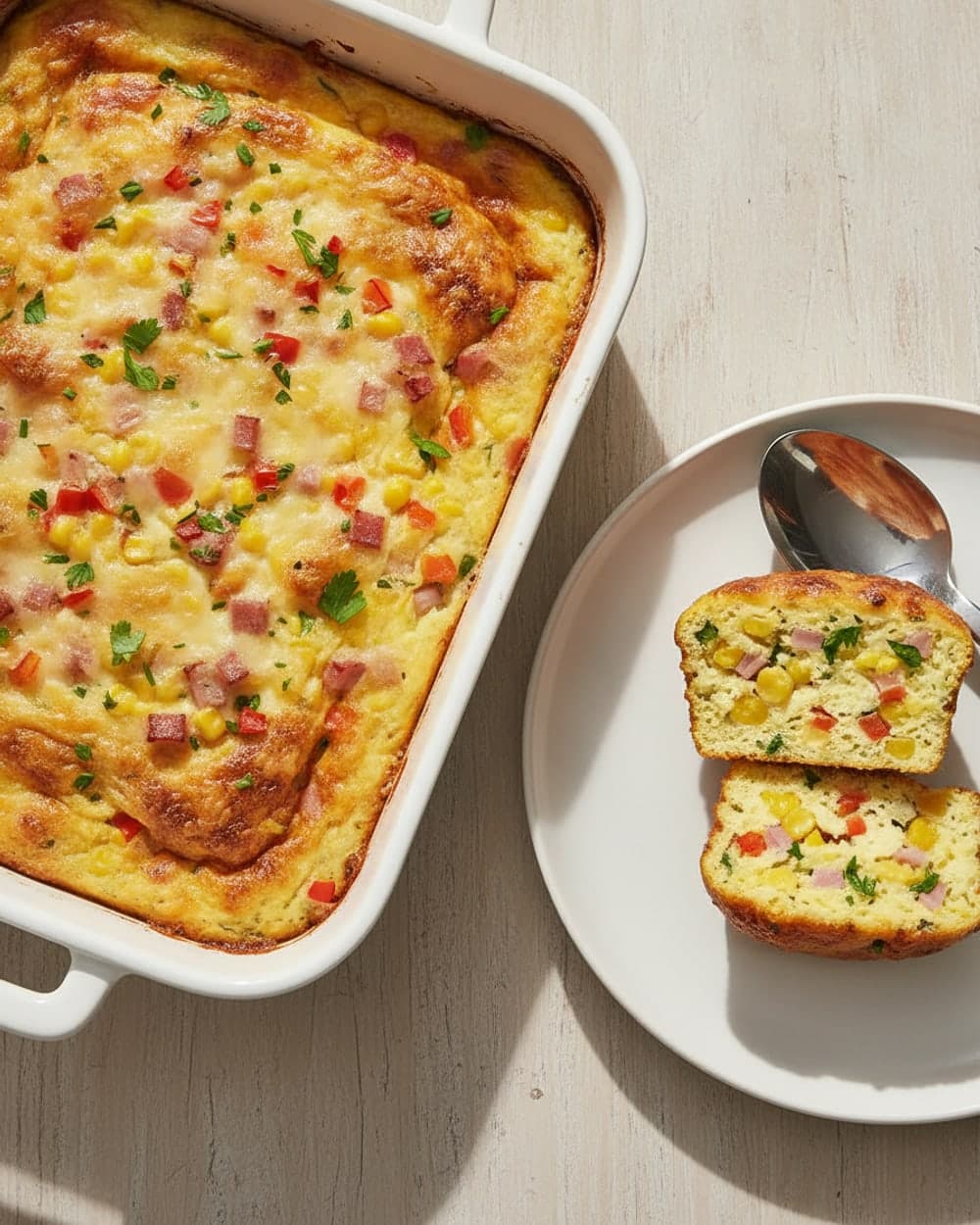 Corn Pepper Egg Muffins