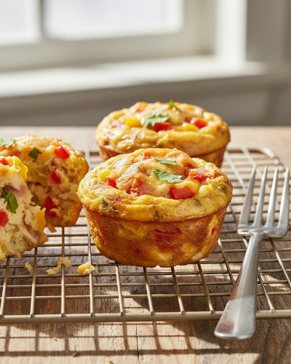 Chicken Salsa Egg Muffins