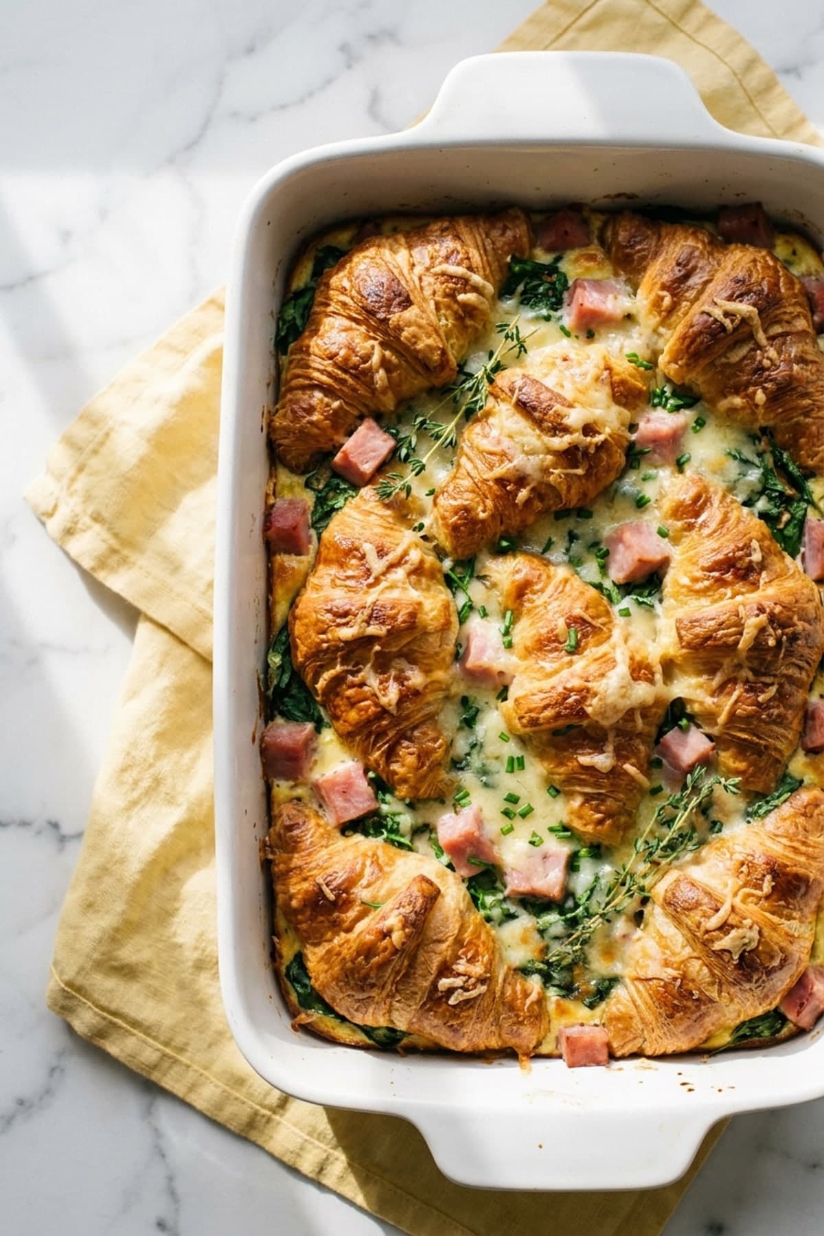 Croissant Breakfast Casserole for Day-Old Croissants