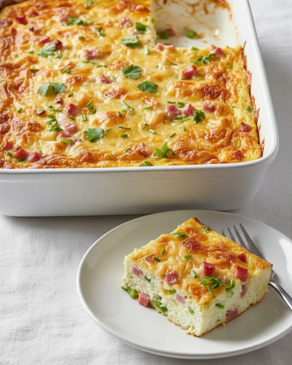 Ham and Swiss Egg White Slab