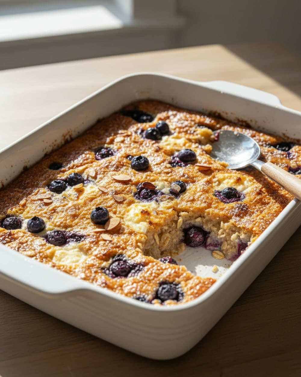 Blueberry White Baked Oats