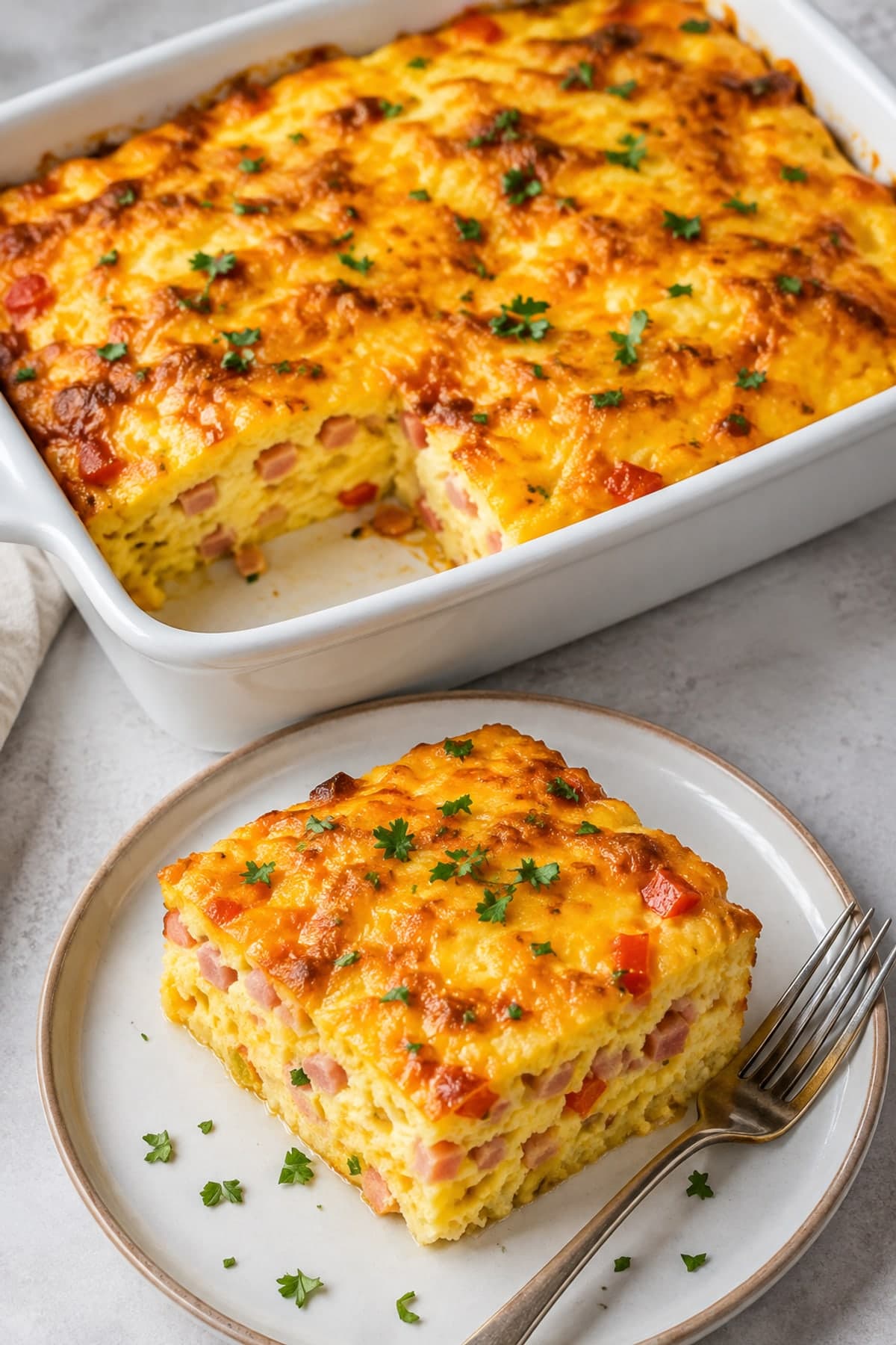 Fluffy Scrambled Eggs Without Milk or Cream ready to serve