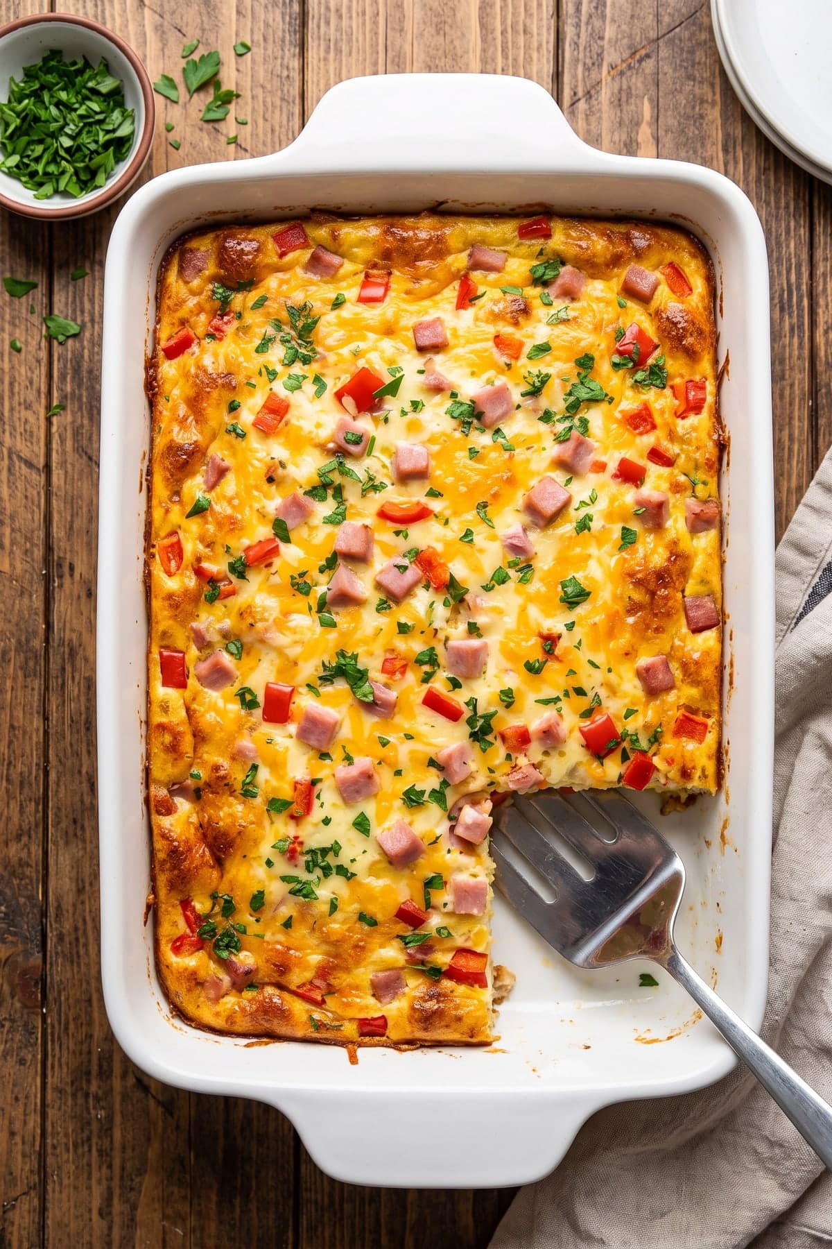 Overnight Breakfast Casserole for a Cold Oven Start