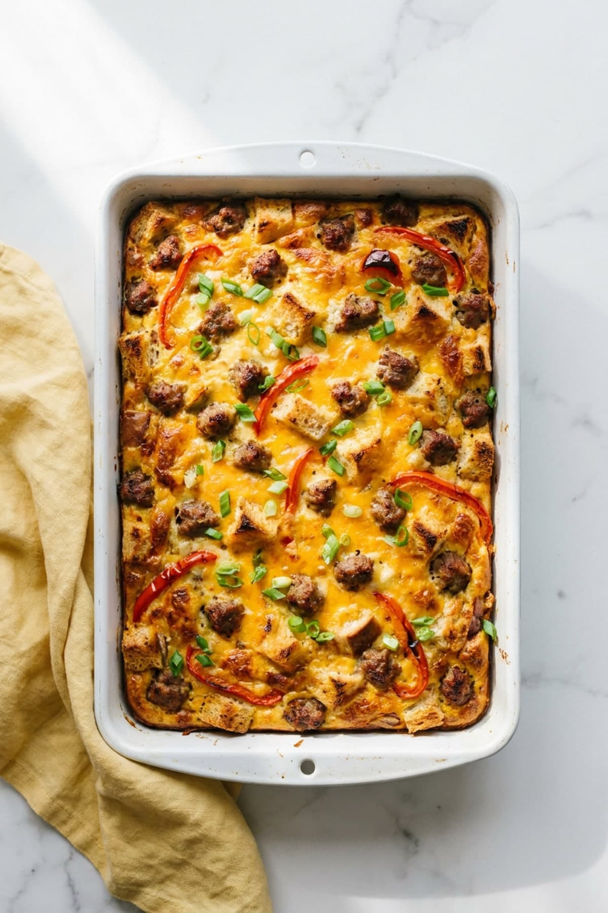 Sausage Breakfast Casserole Without a Soggy Middle